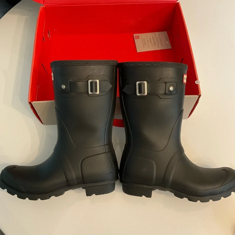 Hunter Original Short Black Waterproof Boots - Picture 3 of 15